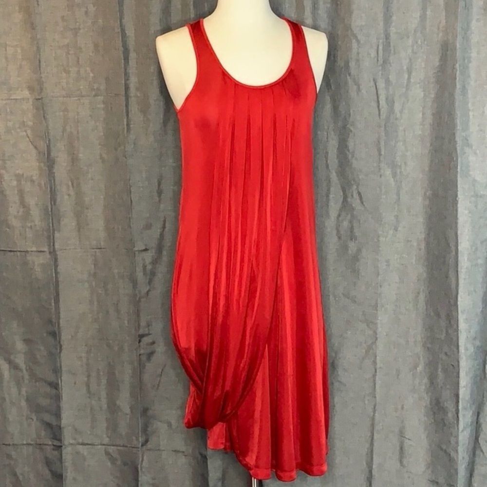 Jean Paul Gaultier Red holiday Y2K Drape Dress M